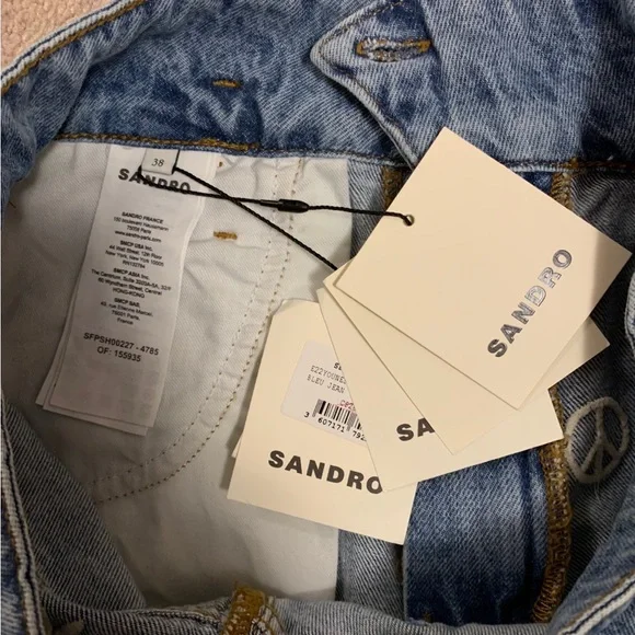 Authentic Sandro Demin Short size 38 NWT - Picture 4 of 6